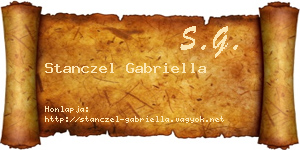 Stanczel Gabriella névjegykártya
